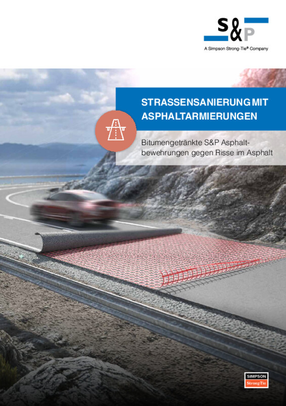 Broschüre S&P "Straßensanierung mit Asphaltarmierungen"